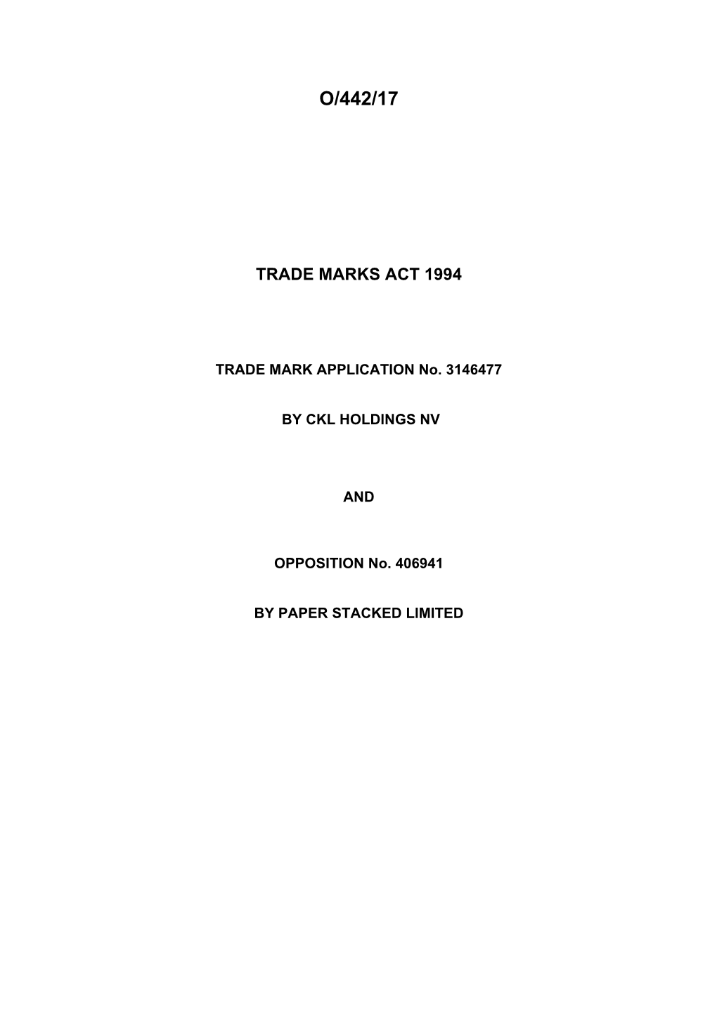 Trade Marks Act 1994