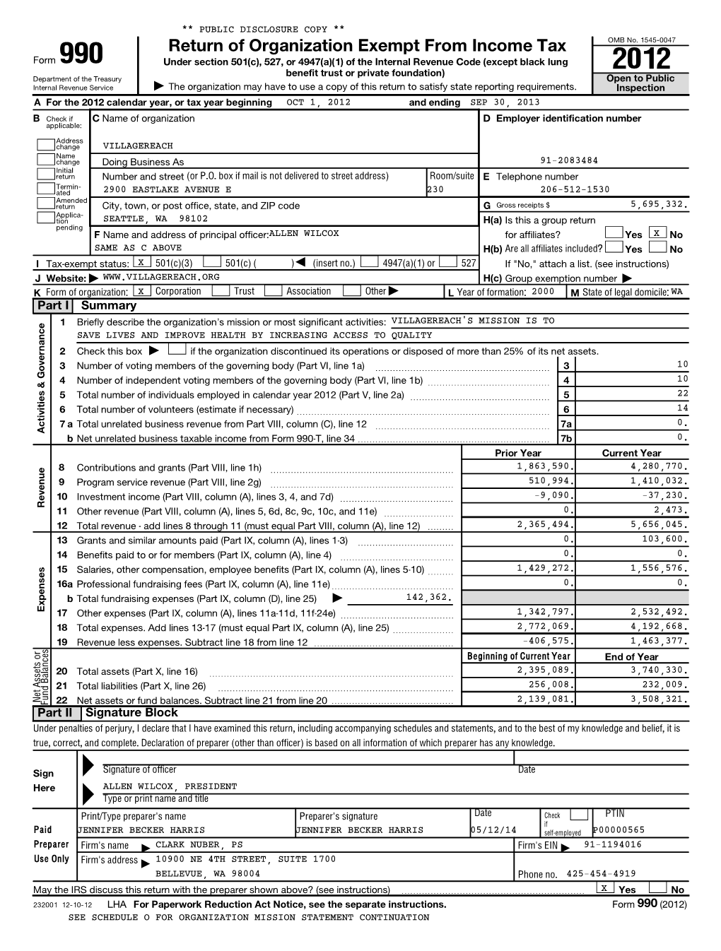 Return of Organization Exempt from Income Tax OMB No