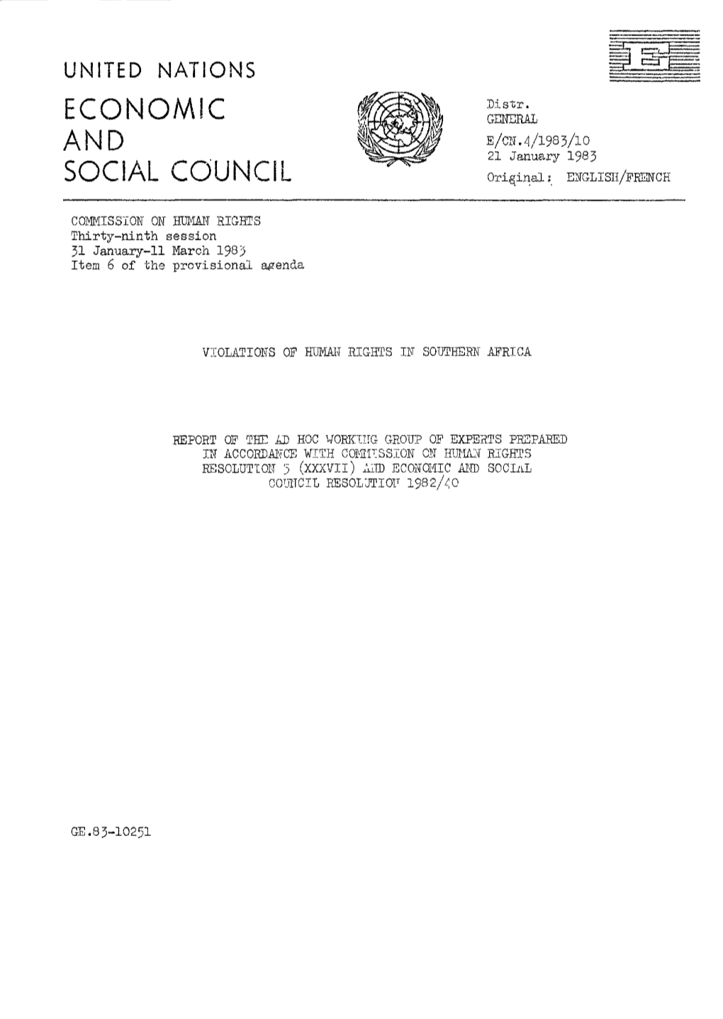 Economic and Social Council