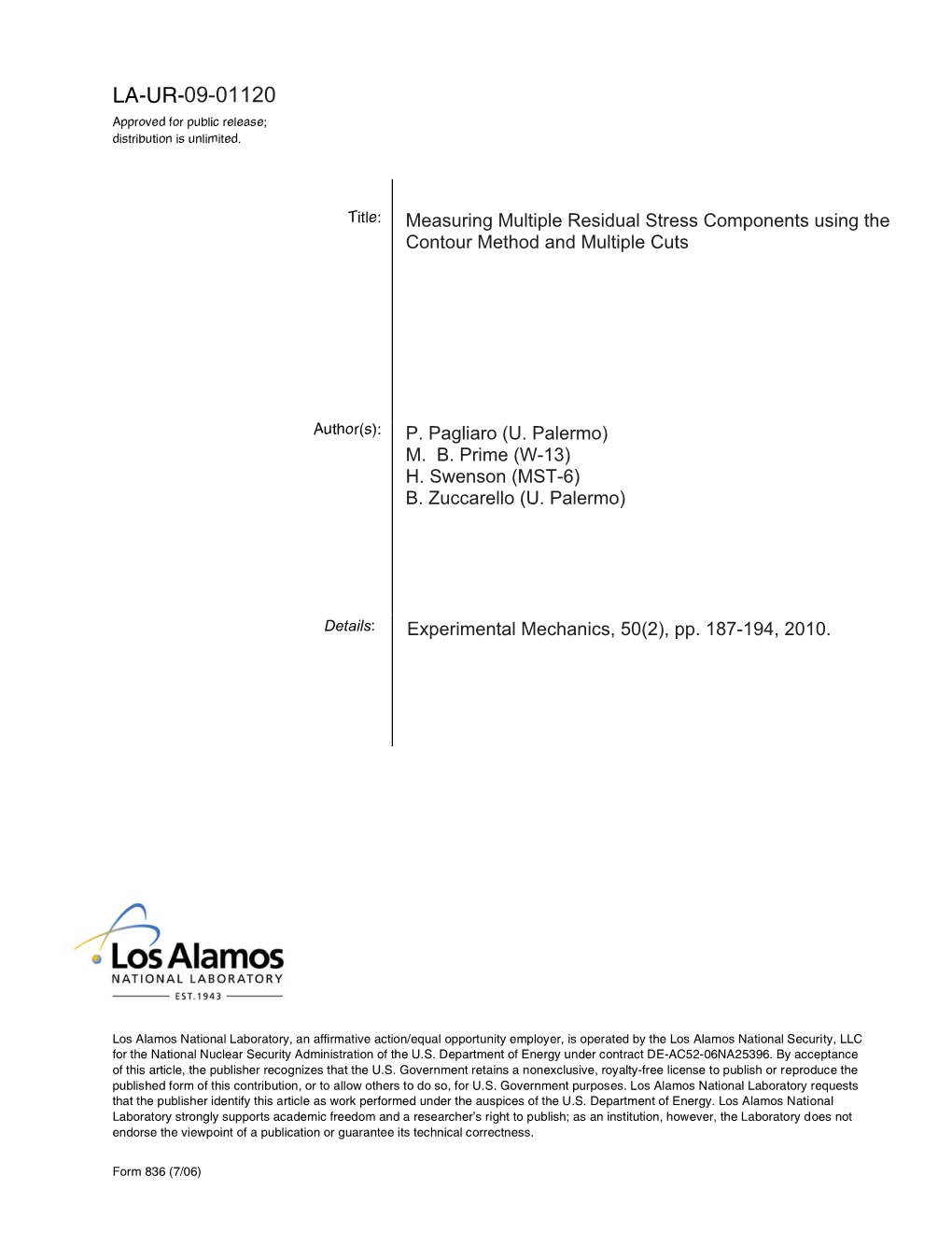 Measuring Residual Stress Versus Residual Strain