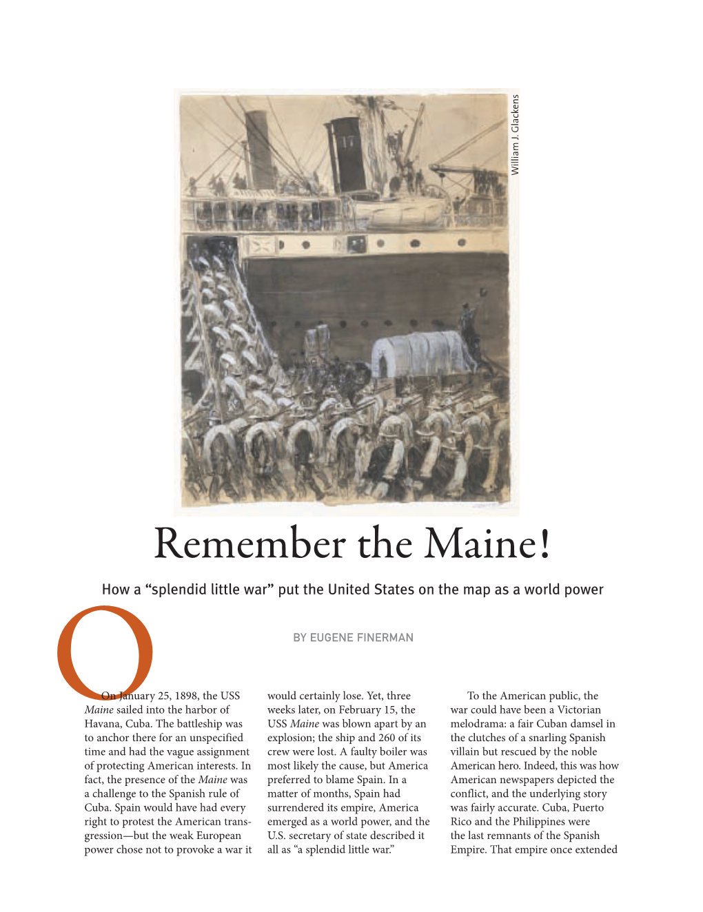 Remember the Maine! How a “Splendid Little War” Put the United States on the Map As a World Power