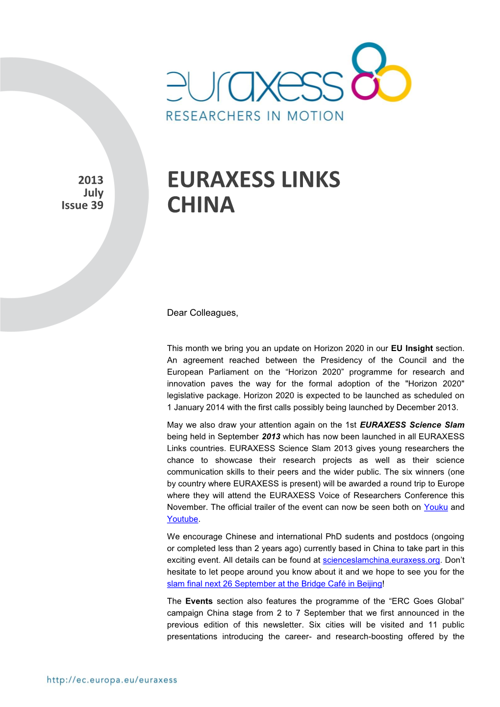Euraxess Links China