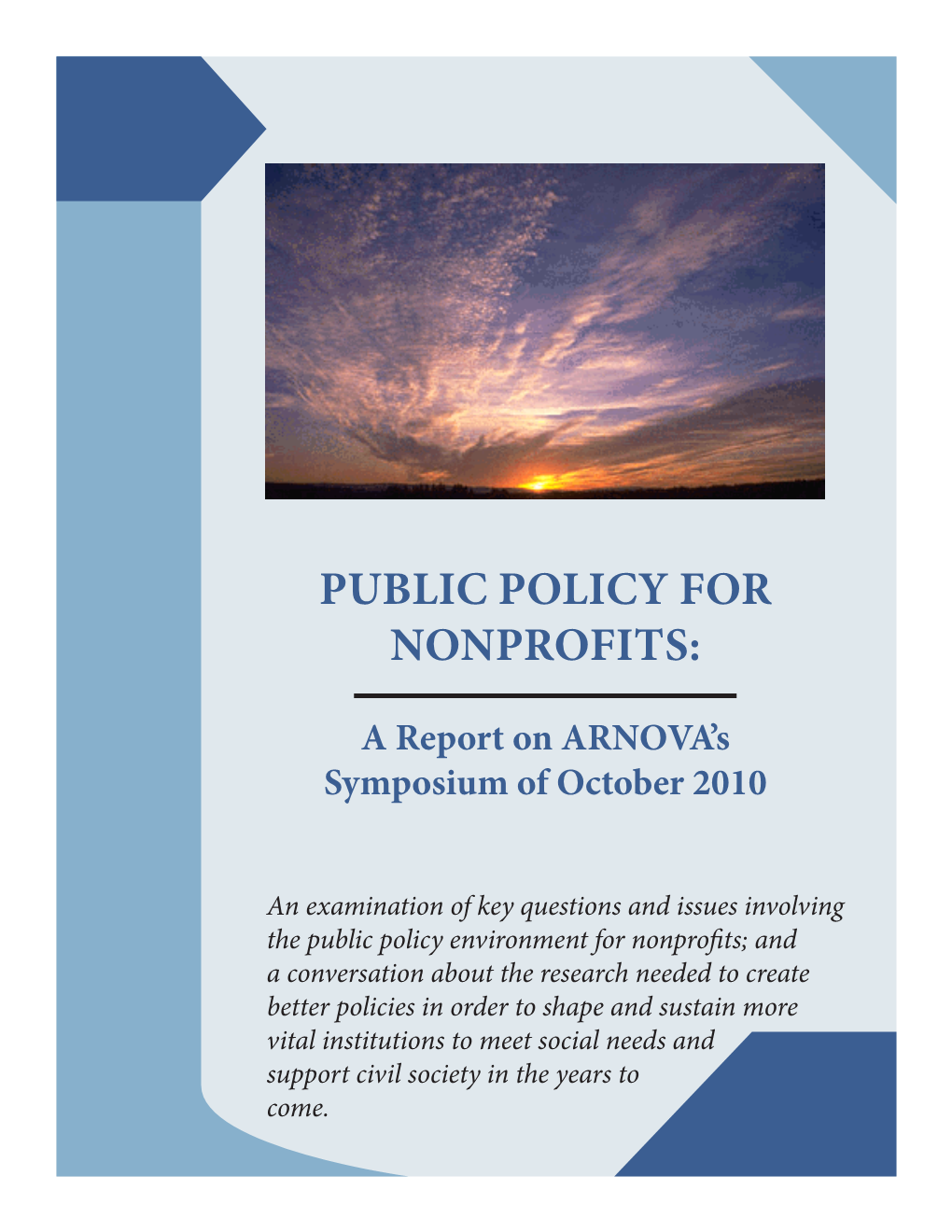 Public Policy for Nonprofits