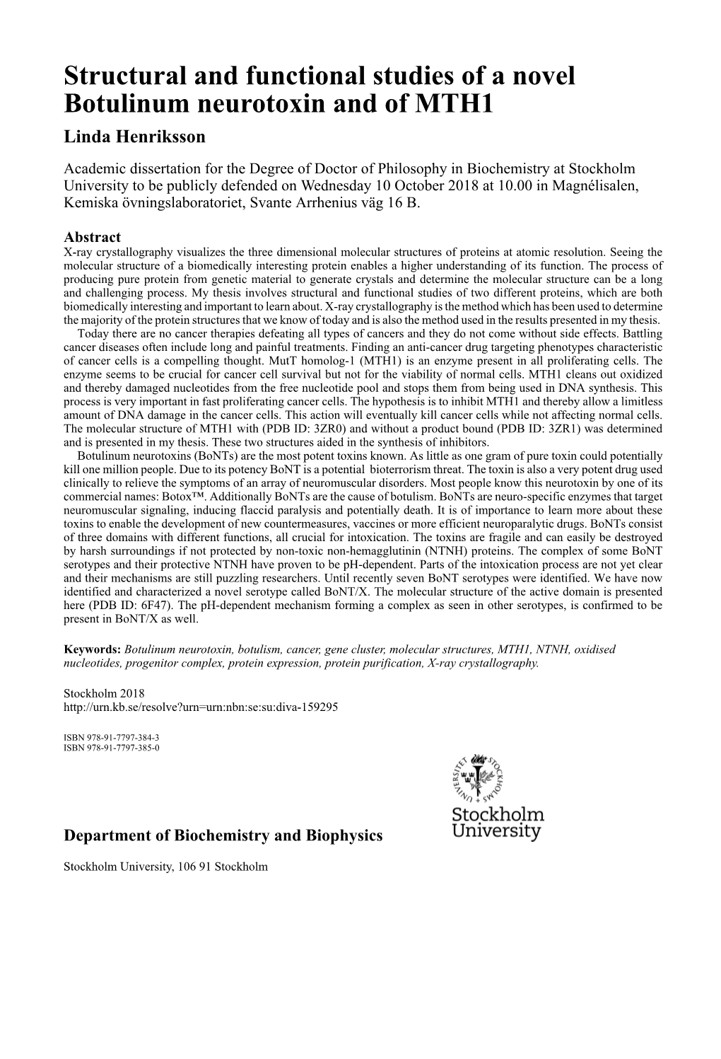 Structural and Functional Studies of a Novel Botulinum Neurotoxin