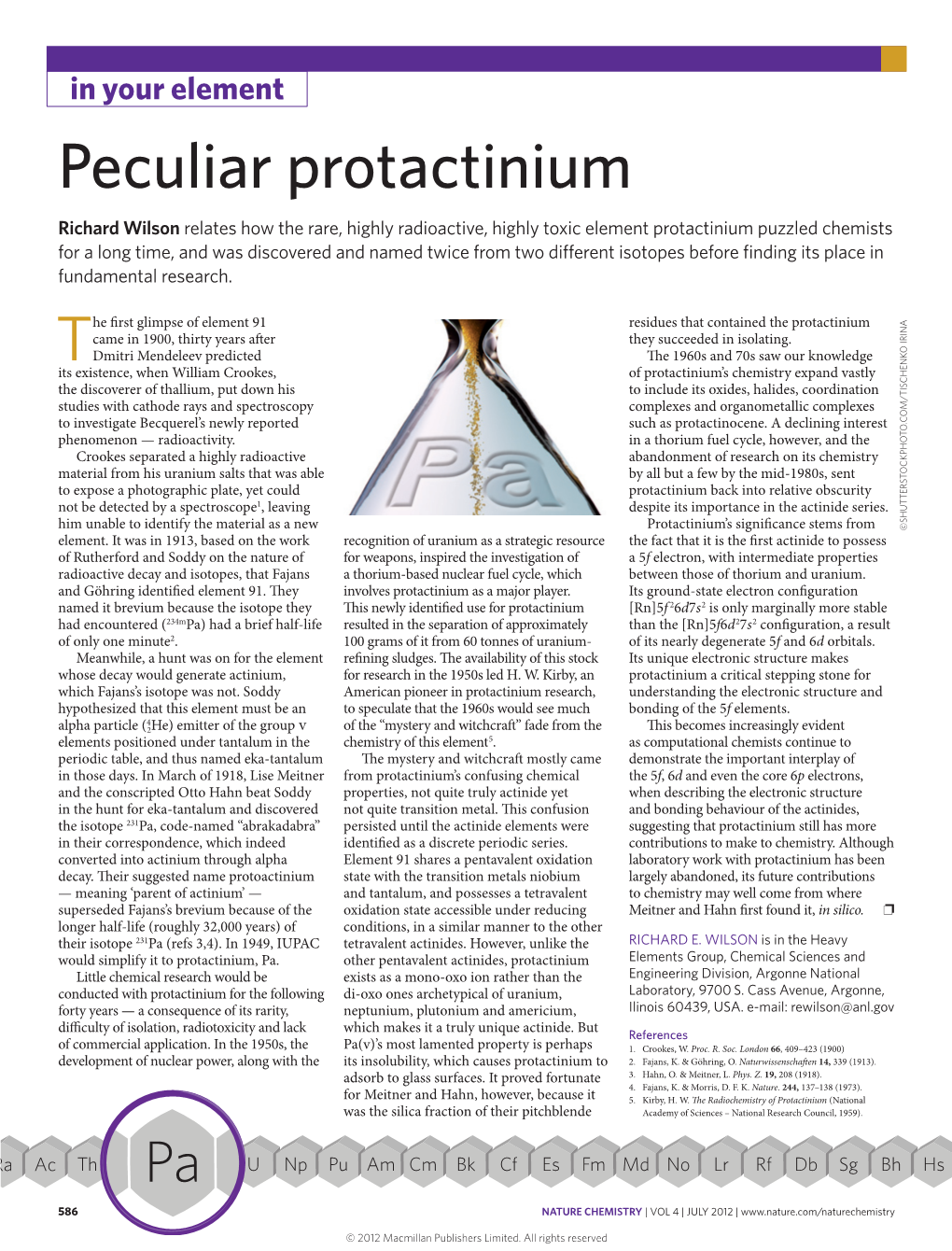 Peculiar Protactinium