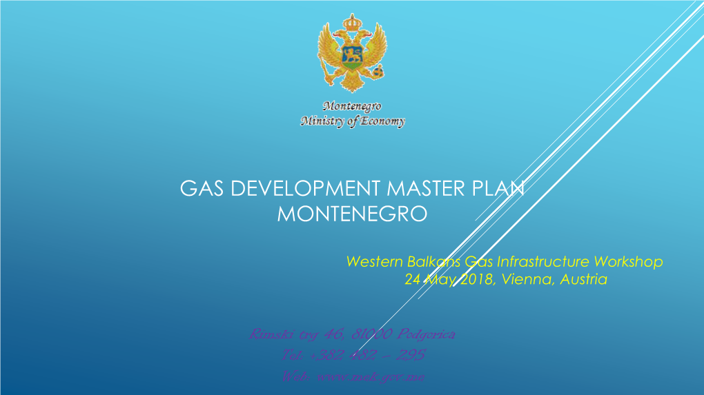 Gas Development Master Plan Montenegro