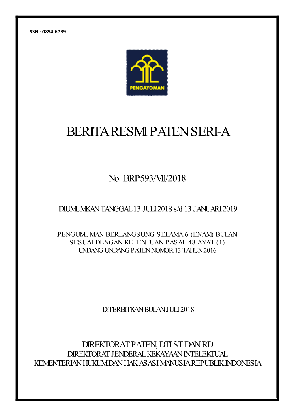 Berita Resmi Paten Seri-A