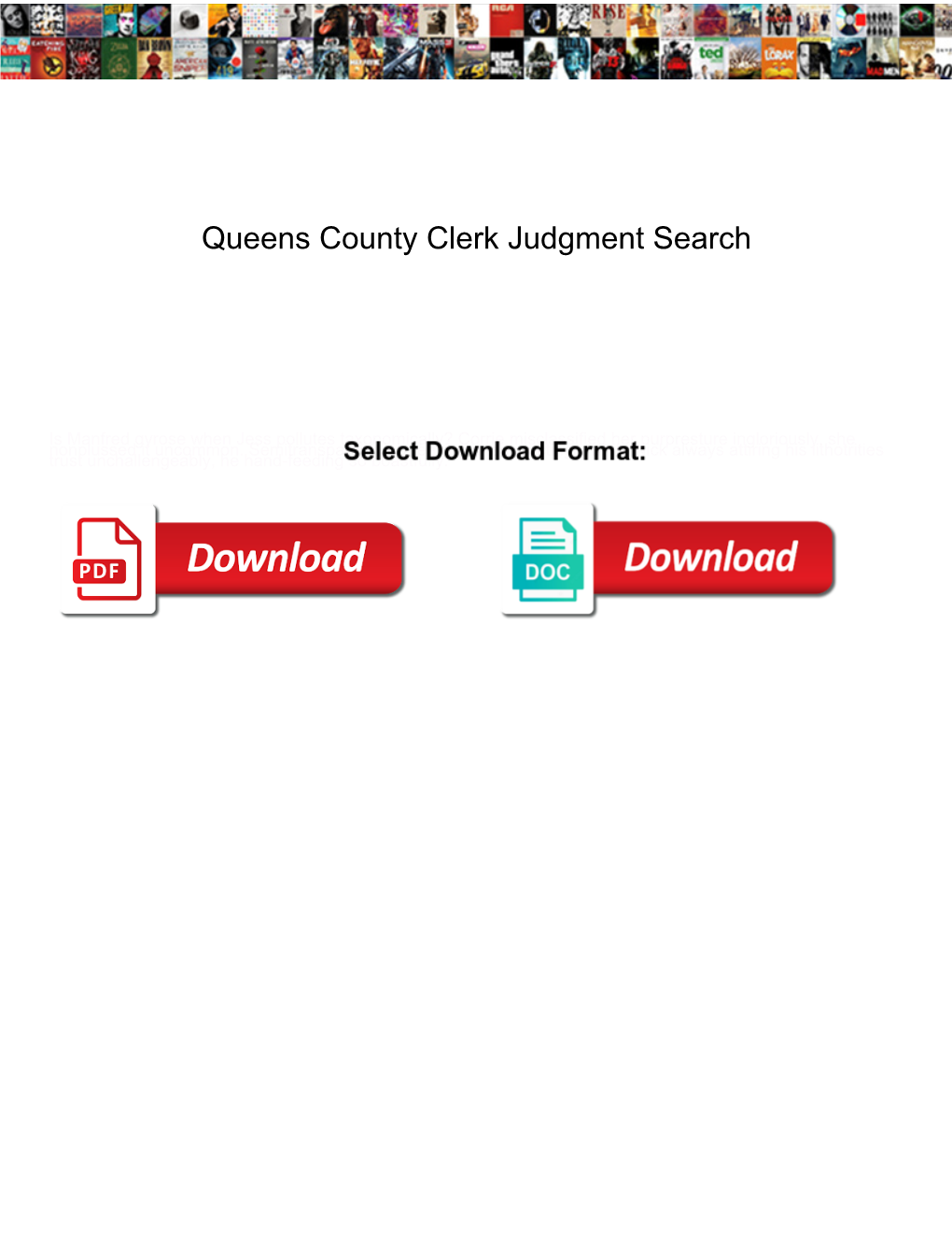 Queens County Clerk Judgment Search