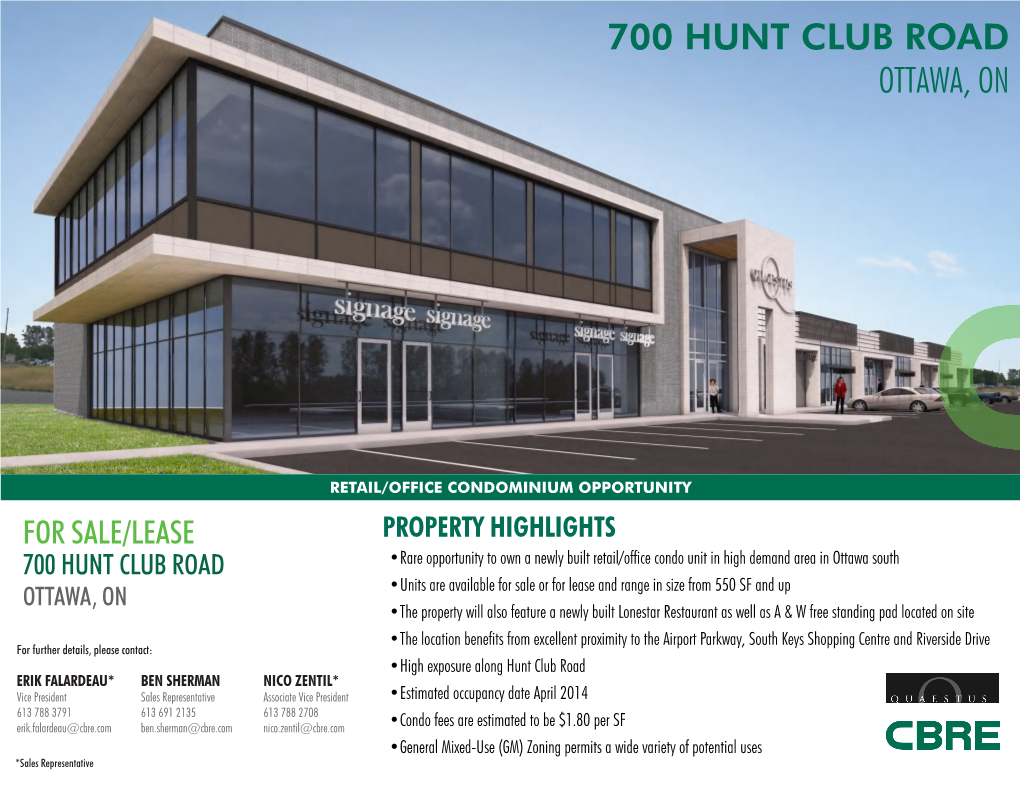 700 Hunt Club Road Ottawa, On