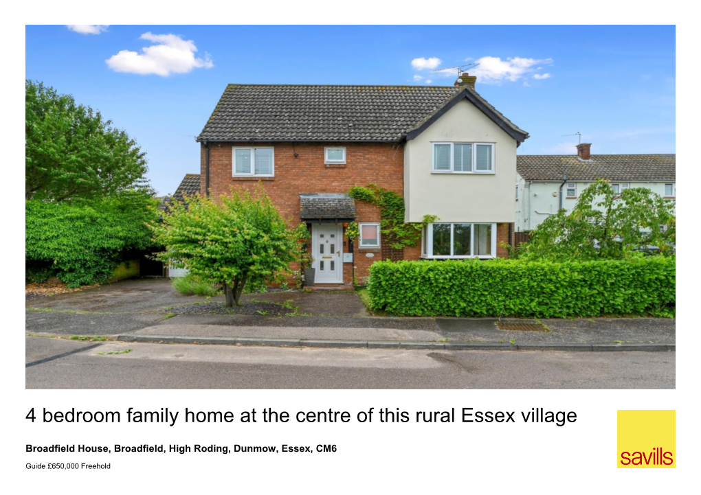 4 Bedroom Family Home at the Centre of This Rural Essex Village