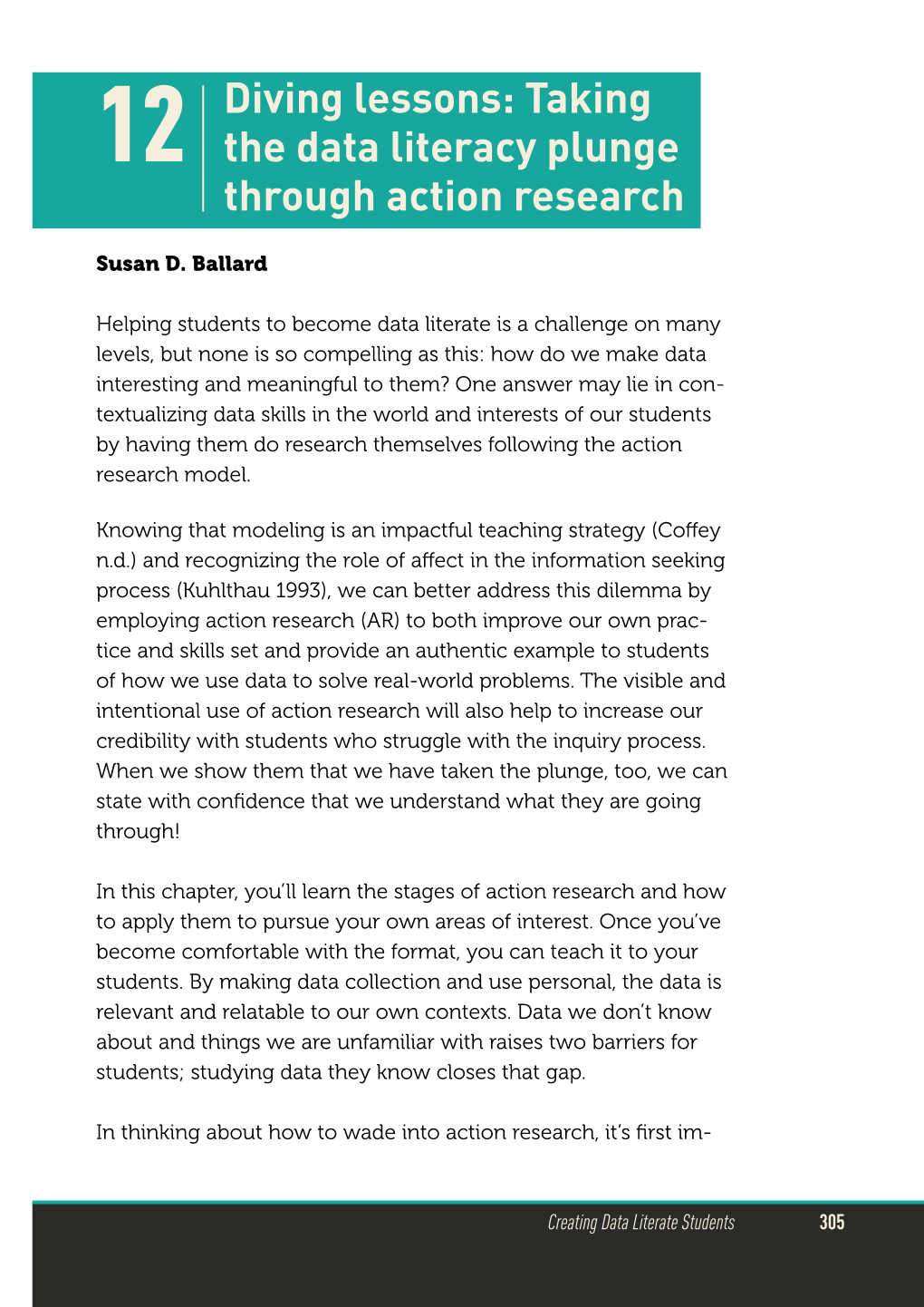 Taking the Data Literacy Plunge Through Action Research