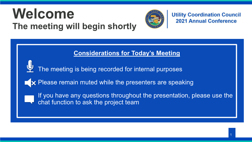 2021 Utility Coordination Council Conference Presentation Packet