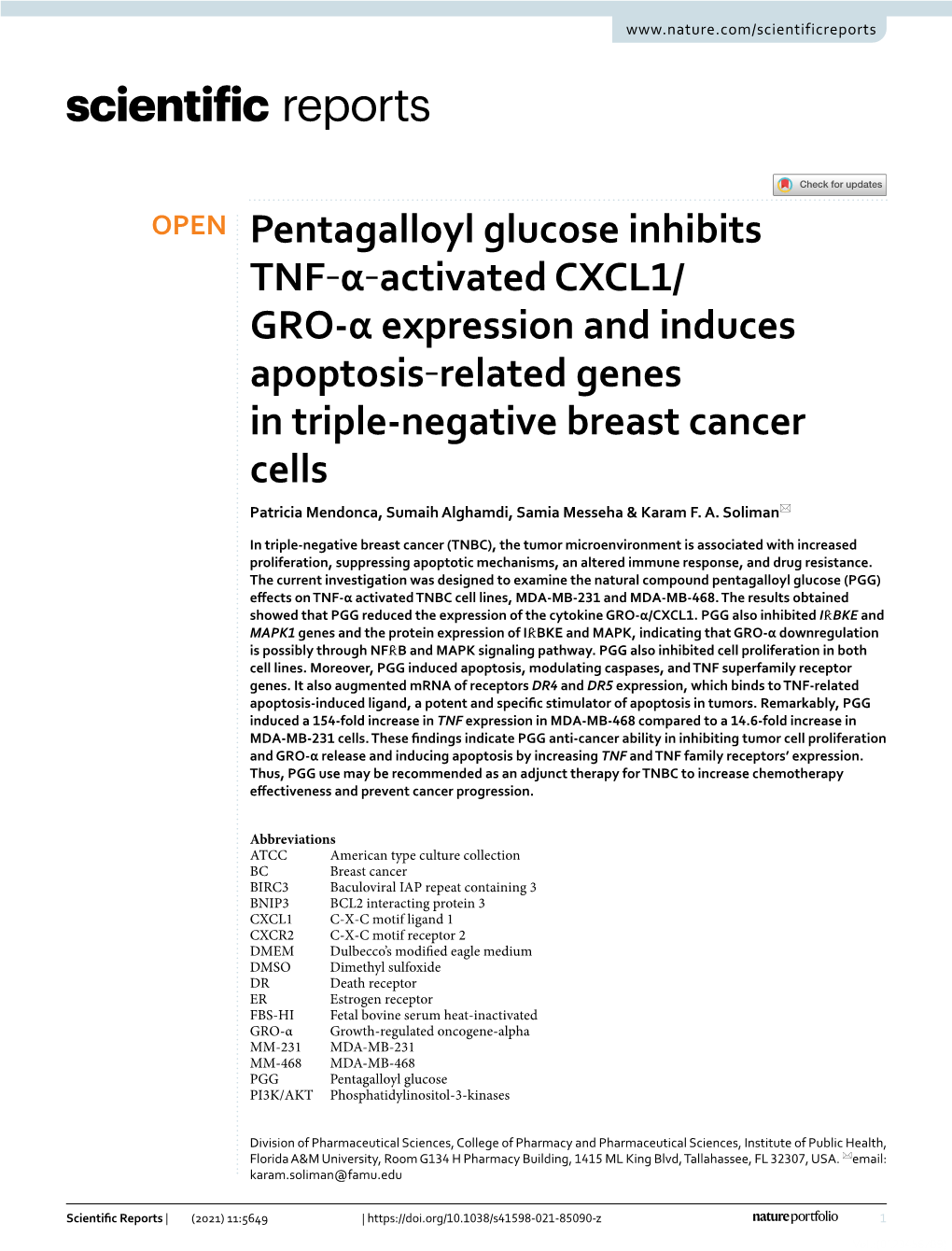 Pentagalloyl Glucose Inhibits TNF‐Α‐Activated CXCL1
