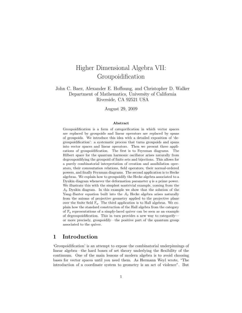 Higher Dimensional Algebra VII: Groupoidification