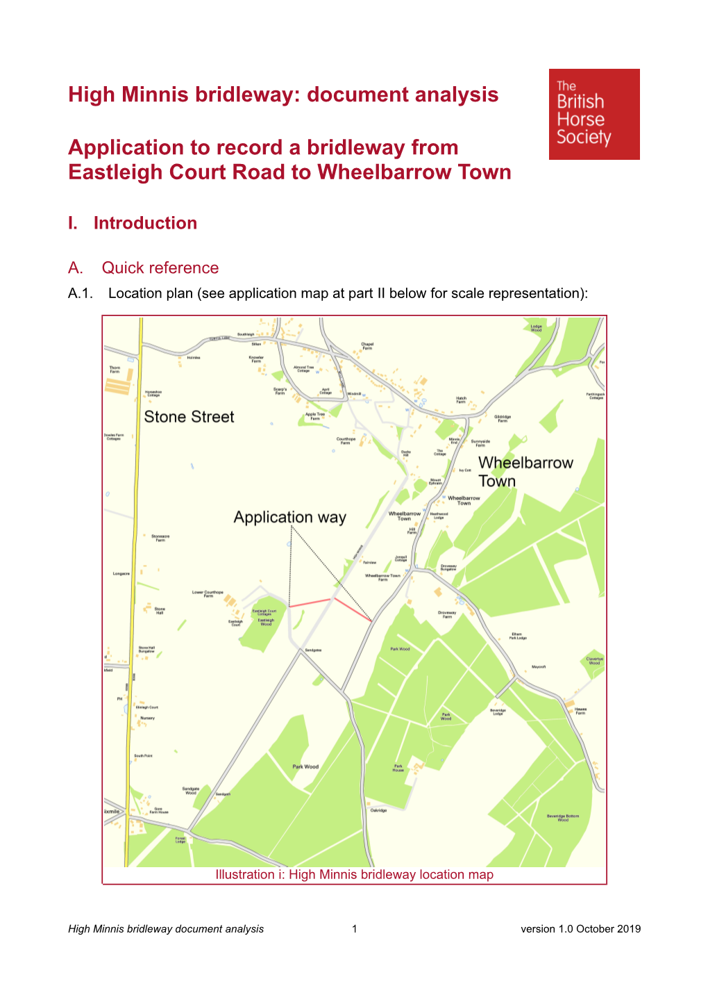 High Minnis Bridleway Application Analysis