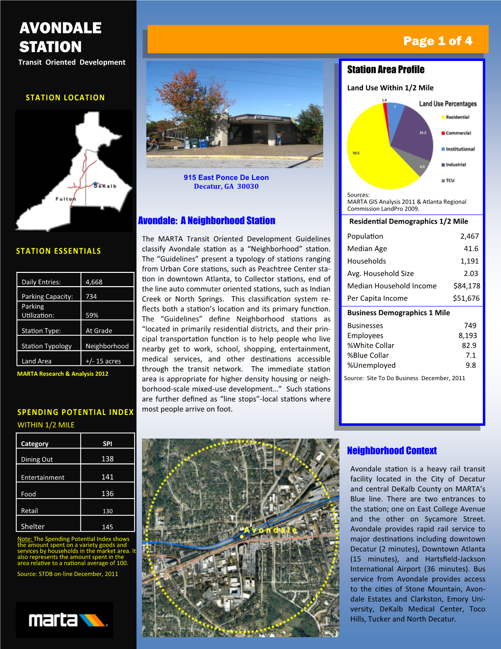 AVONDALE STATION Page 1 of 4 Transit Oriented Development Station Area Profile