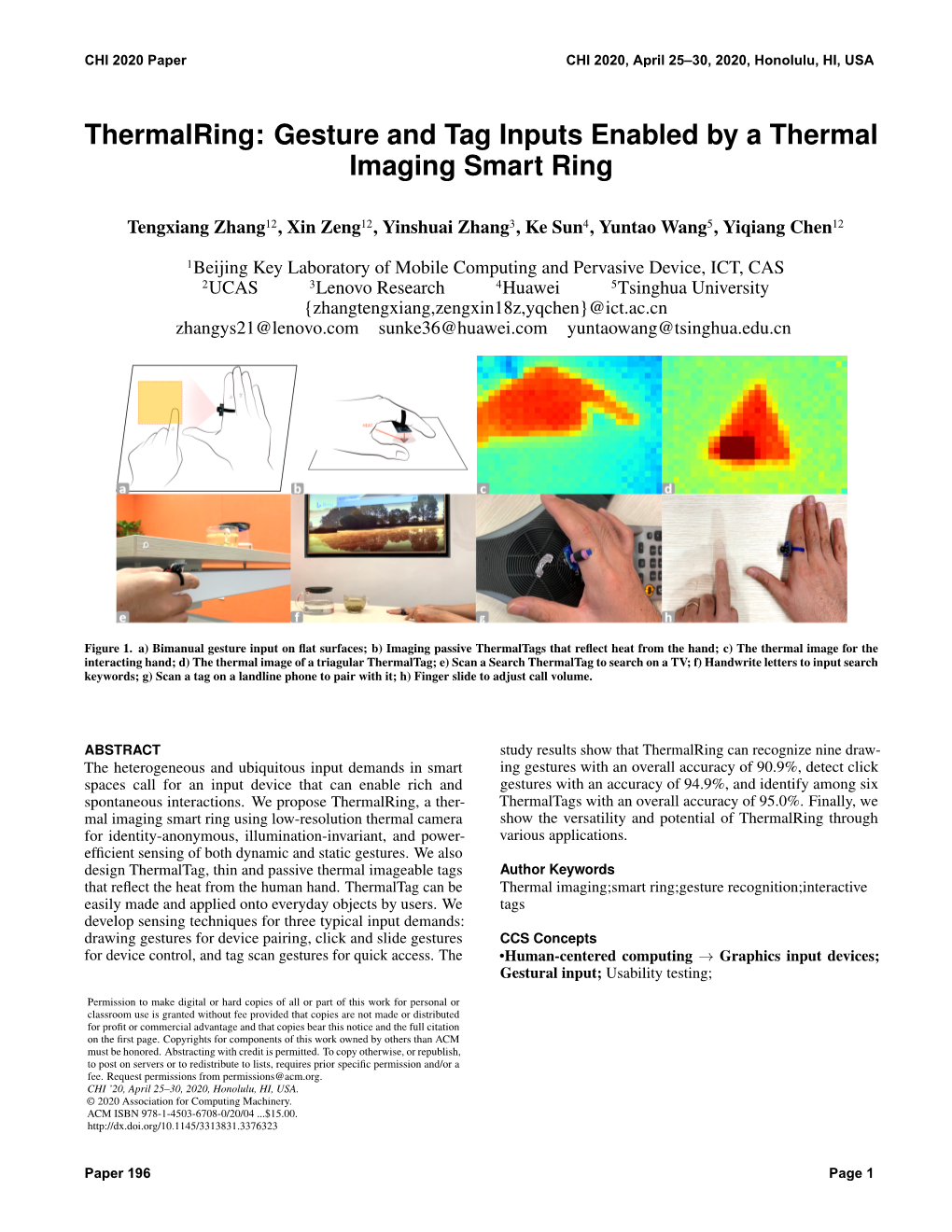 Thermalring: Gesture and Tag Inputs Enabled by a Thermal Imaging Smart Ring