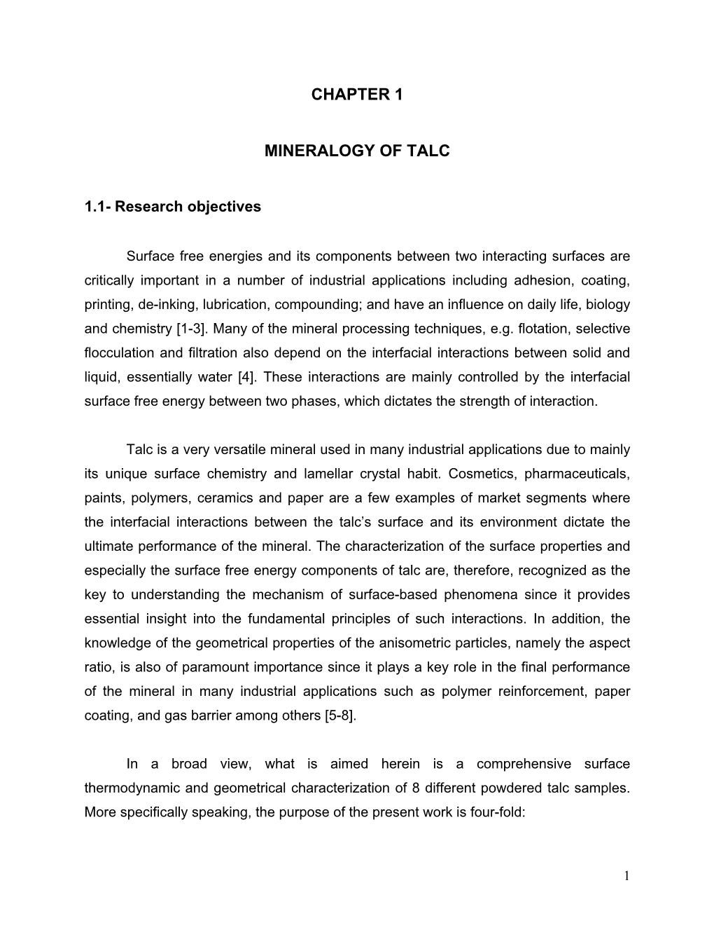 Chapter 1 Mineralogy of Talc