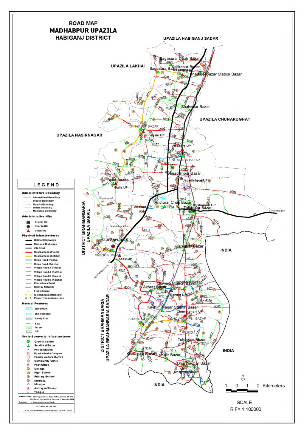 Inventory of LGED Road Network, March 2005, Bangladesh