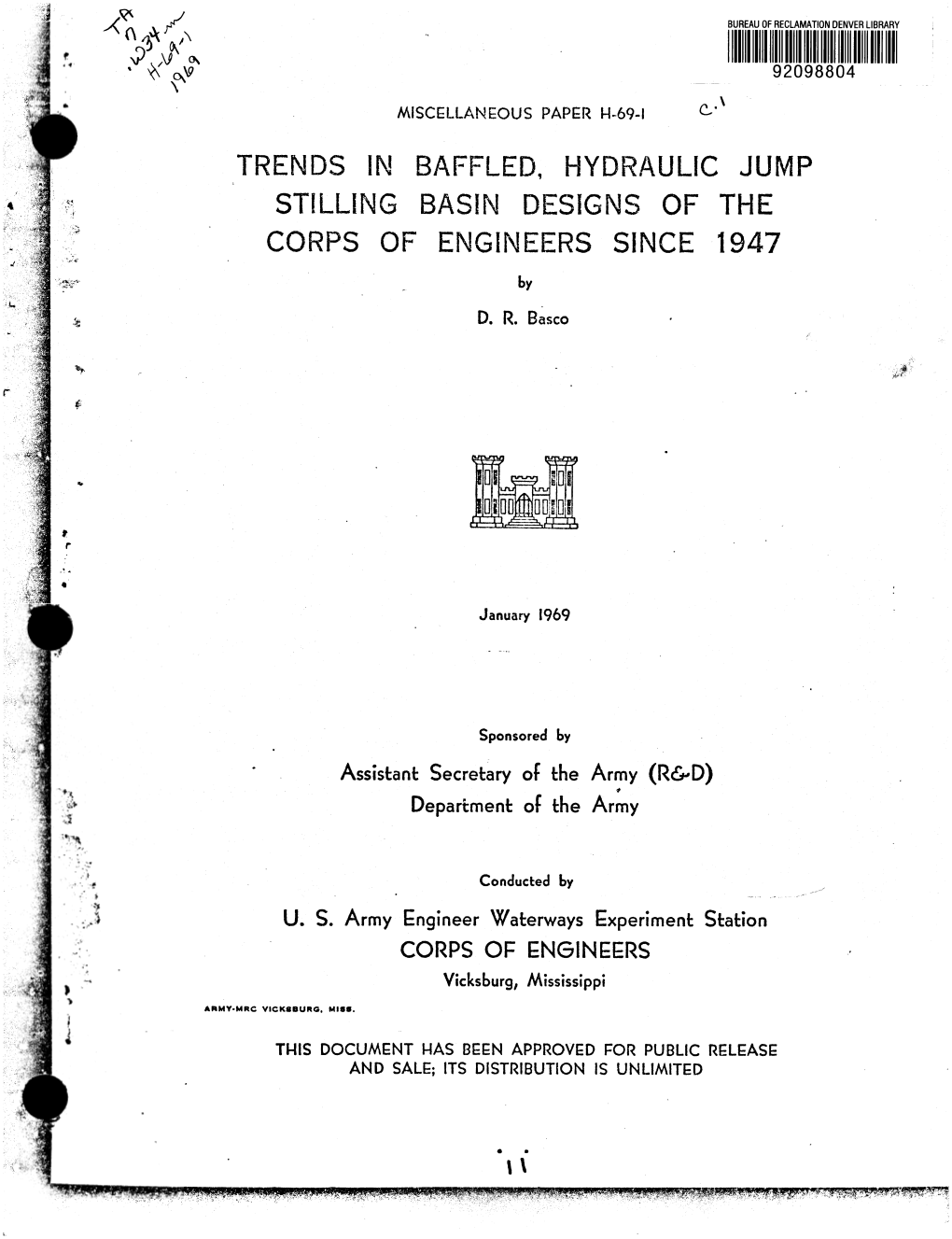 Trends in Baffled, Hydraulic Jump, Stilling Basin Designs of the Corps of Engineers Since 1947