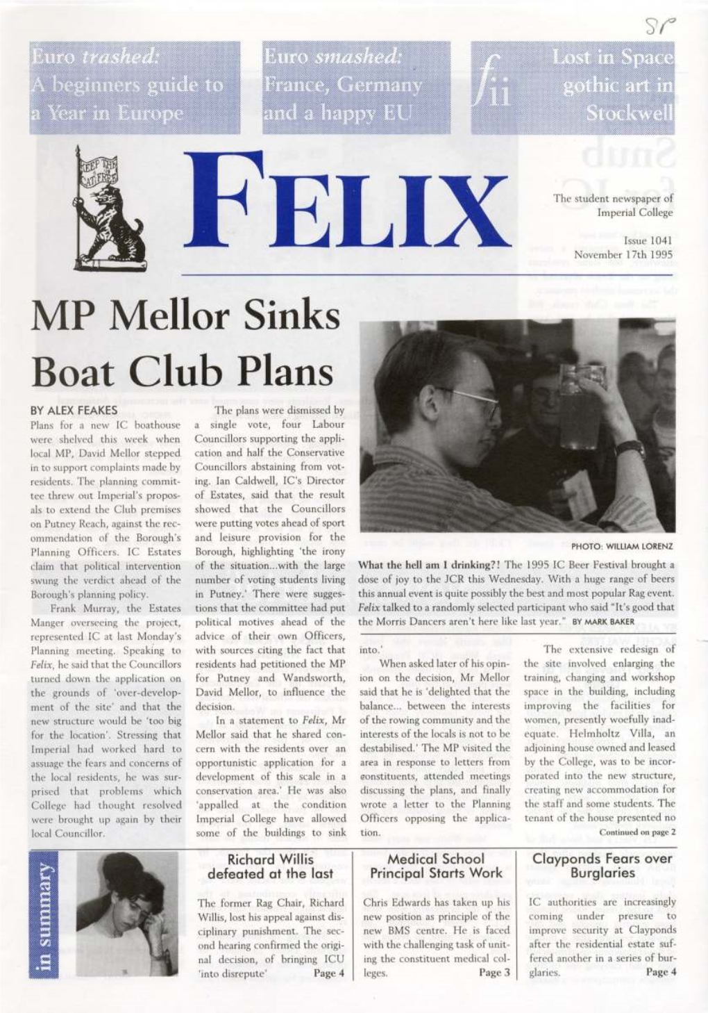 Felix Issue 1016, 1995