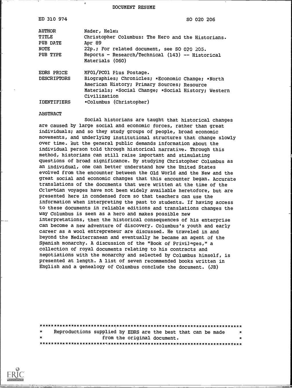 T********1C************************************************************* /C Reproductions Supplied by EDRS Are the Best That Can Be Made from the Original Document