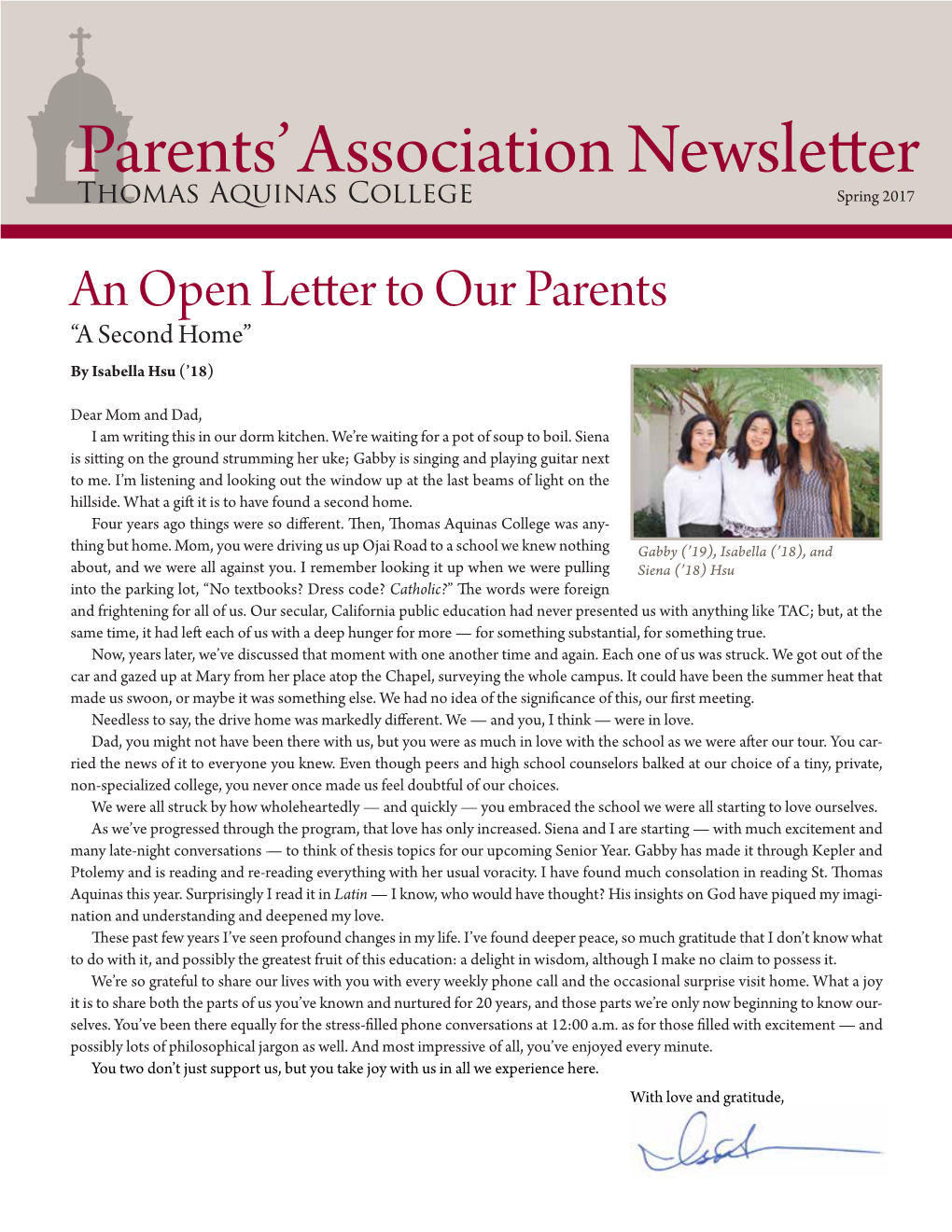 Parents' Association Newsletter
