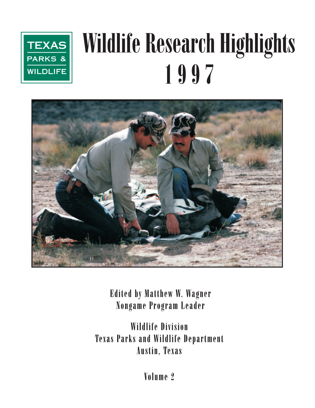 Wildlife Research Highlights 1997