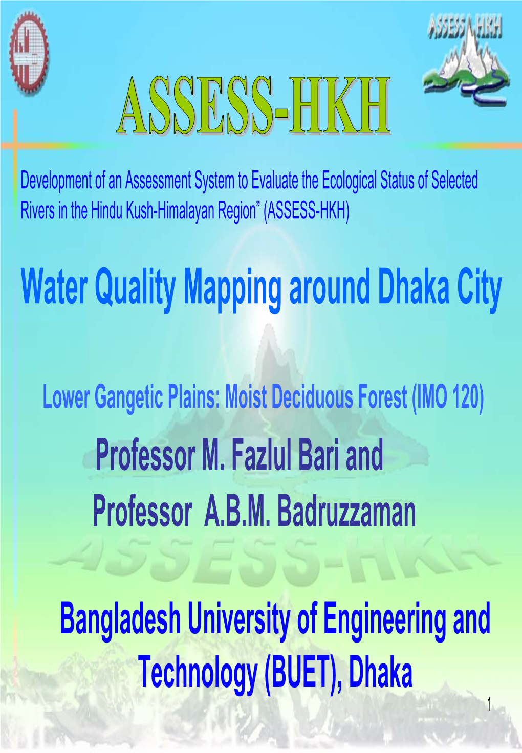 Water Quality Mapping Around Dhaka City