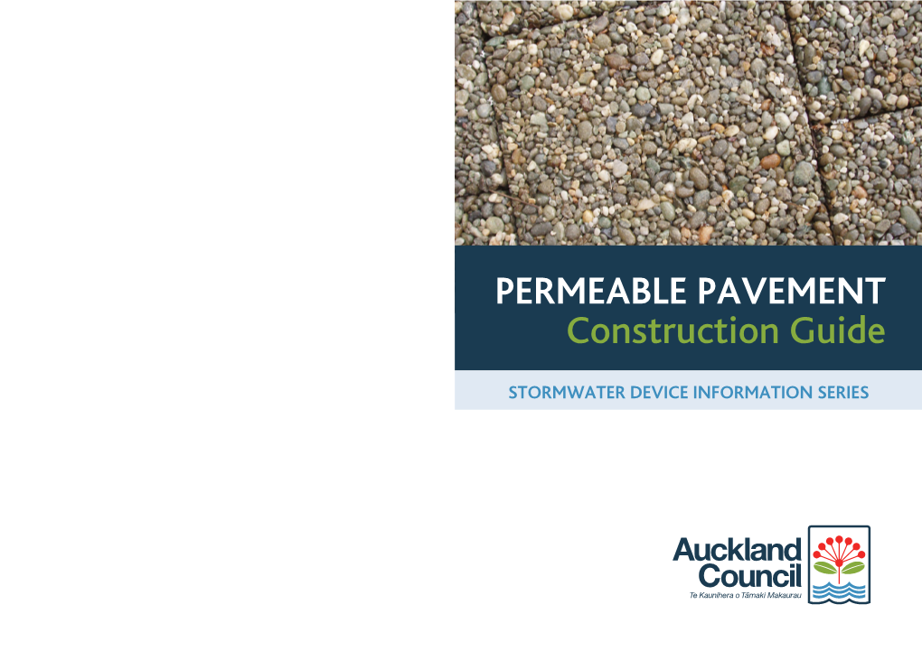 Permeable Pavement Construction Guide