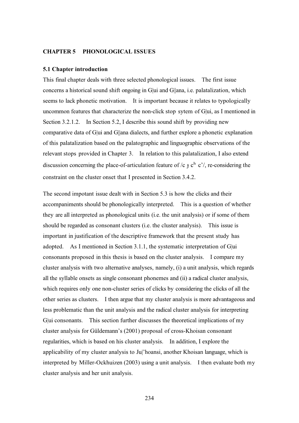 Chapter 5 Phonological Issues