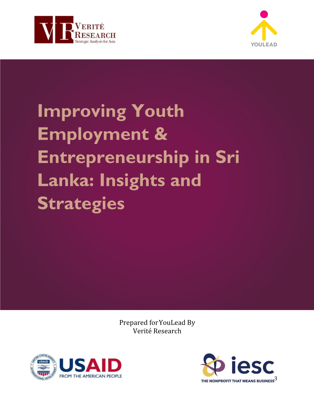 Improving Youth Employment & Entrepreneurship in Sri Lanka