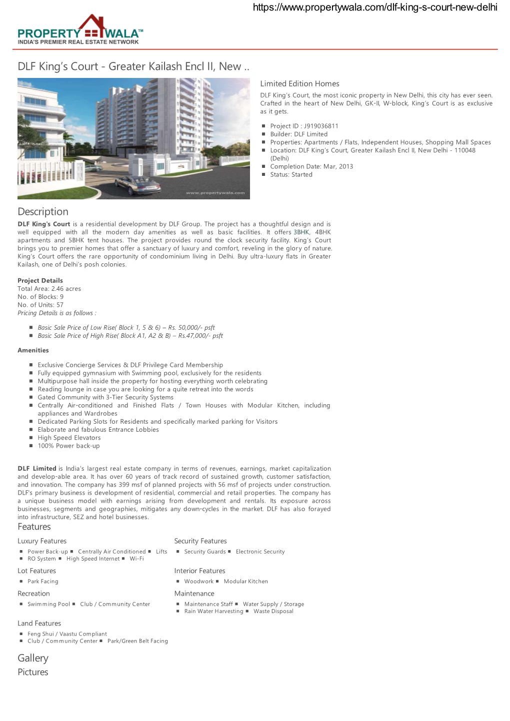 DLF King's Court Is a Residential Development by DLF Group