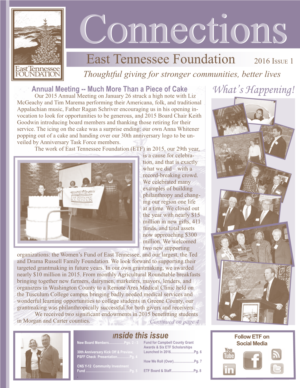 East Tennessee Foundation 2016 ISSUE 1