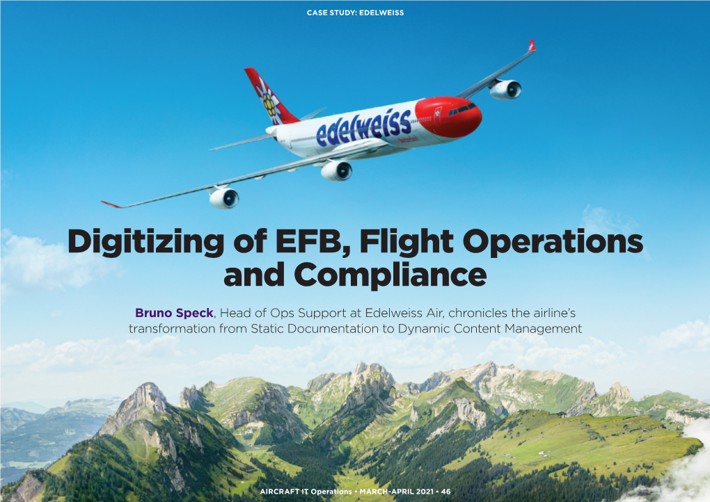 Edelweiss Air Case Study: Digitizing of EFB, Flight Operations And