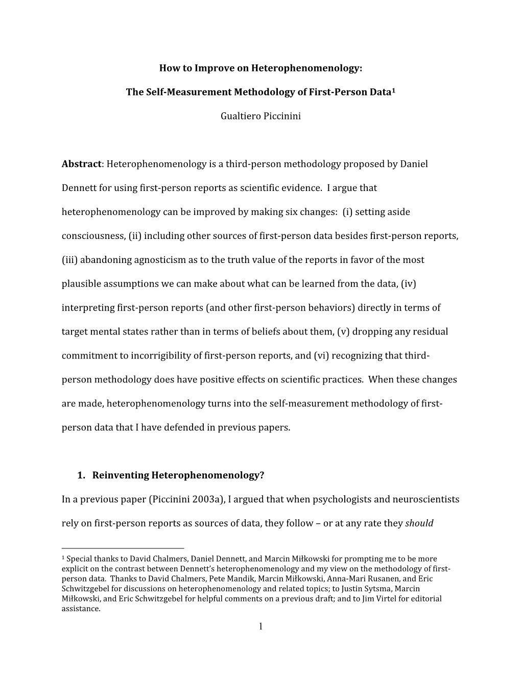 How to Improve on Heterophenomenology