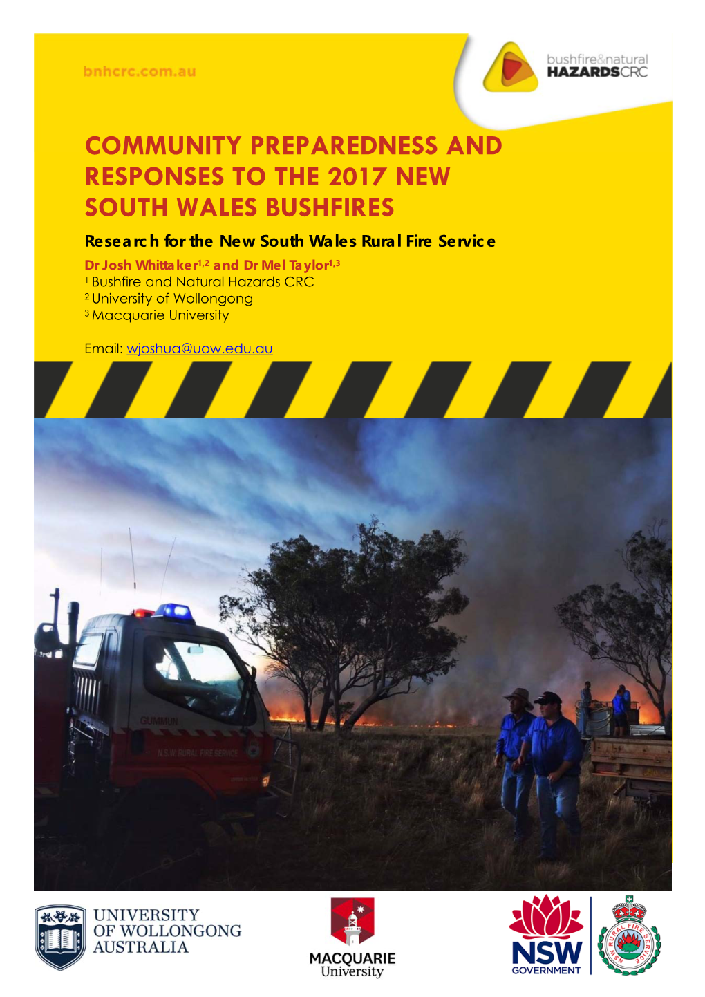 Community Preparedness and Responses to 2017 NSW