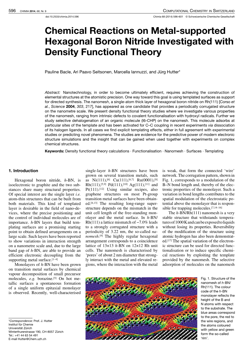 Chemical Reactions on Metal-Supported Hexagonal Boron Nitride Investigated with Density Functional Theory