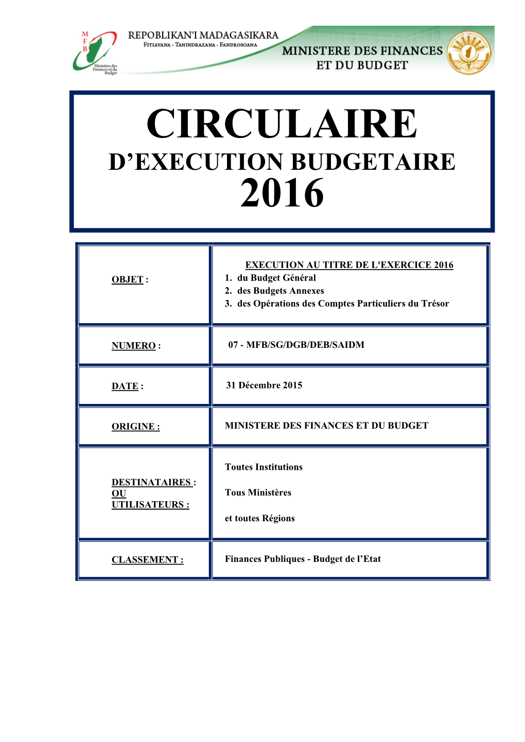 Circulaire D'execution Budgetaire 2016.Pdf