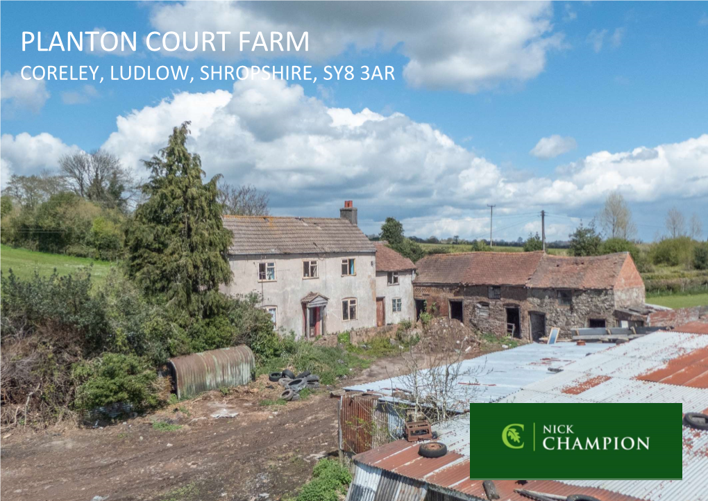 Planton Court Farm Coreley, Ludlow, Shropshire, Sy8 3Ar