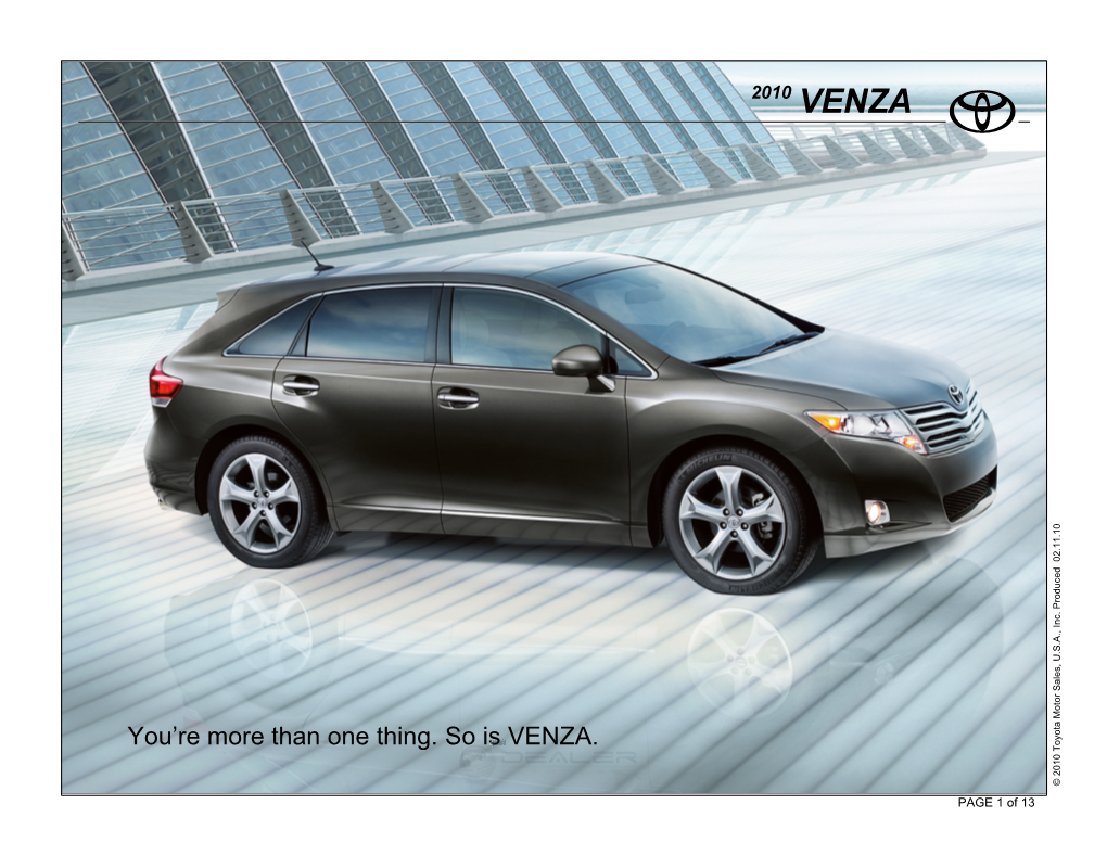 You're More Than One Thing. So Is VENZA