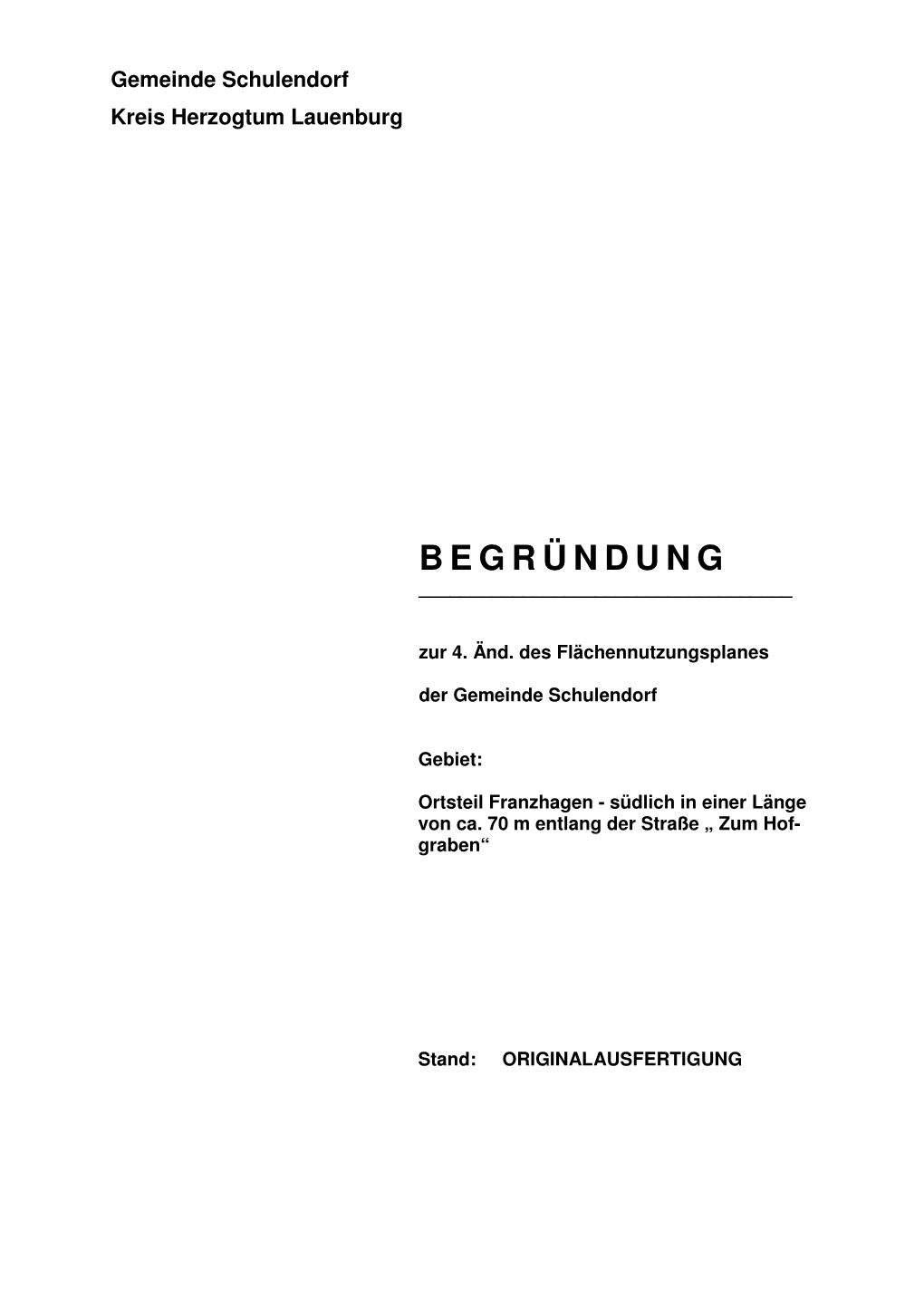 4Ä..F-Plan Schulendorf Originalbegründung