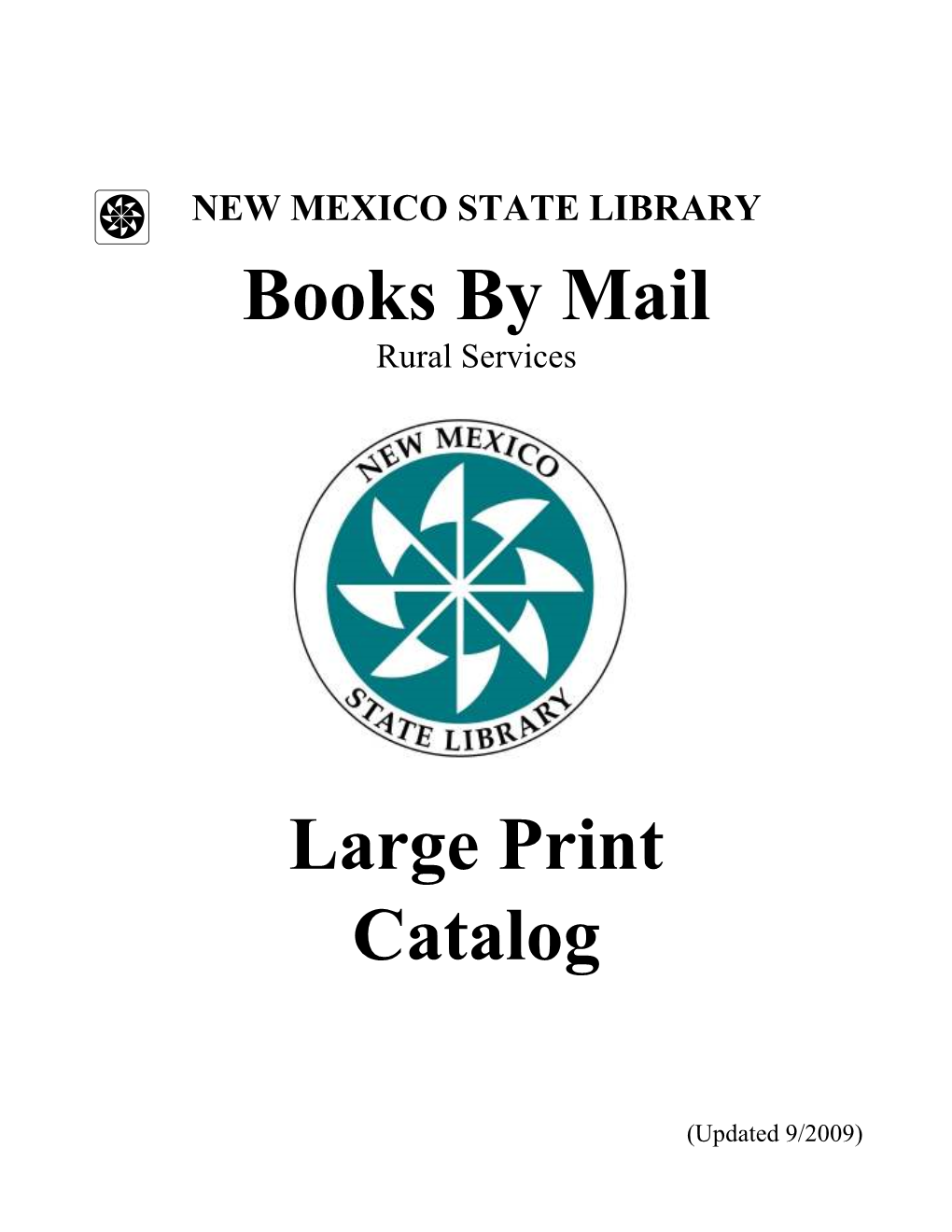 Books by Mail Large Print Catalog