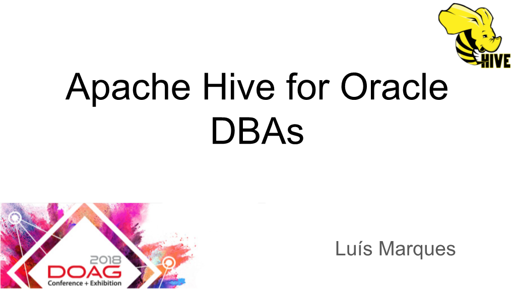 Apache Hive for Oracle Dbas