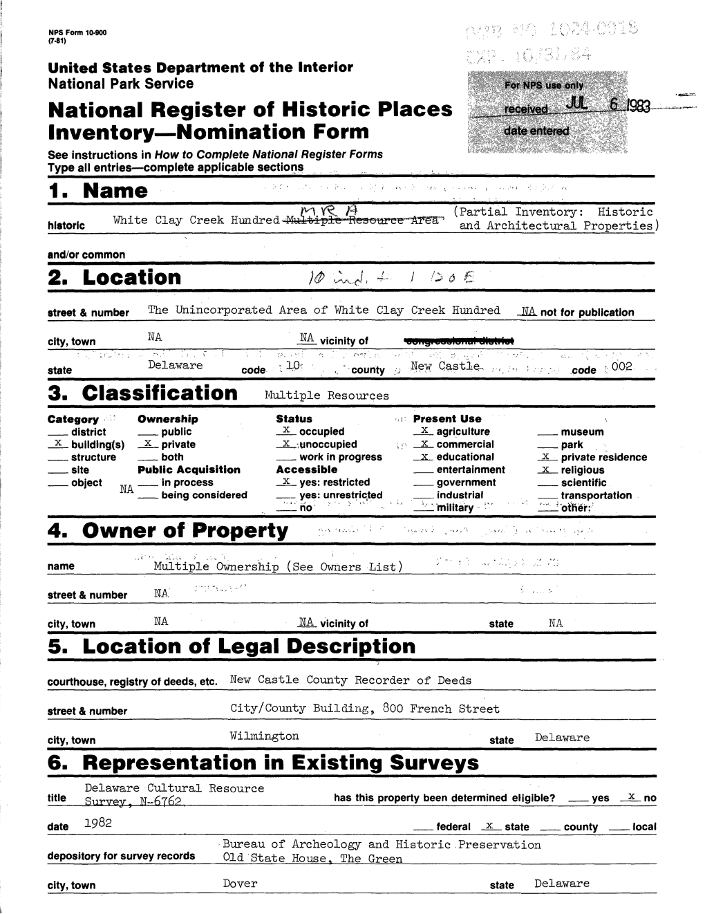 National Register of Historic Places Inventory Nomination Form 2