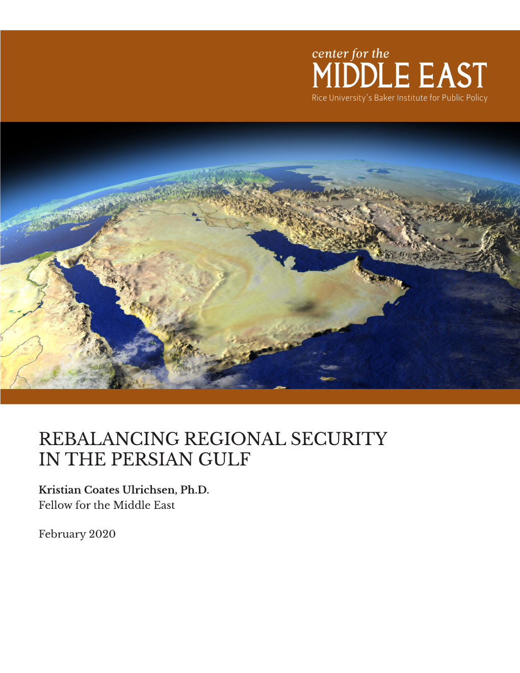 Rebalancing Regional Security in the Persian Gulf