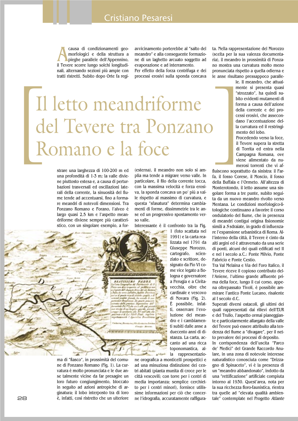 Il Letto Meandriforme Del Tevere Tra Ponzano Romano E La Foce