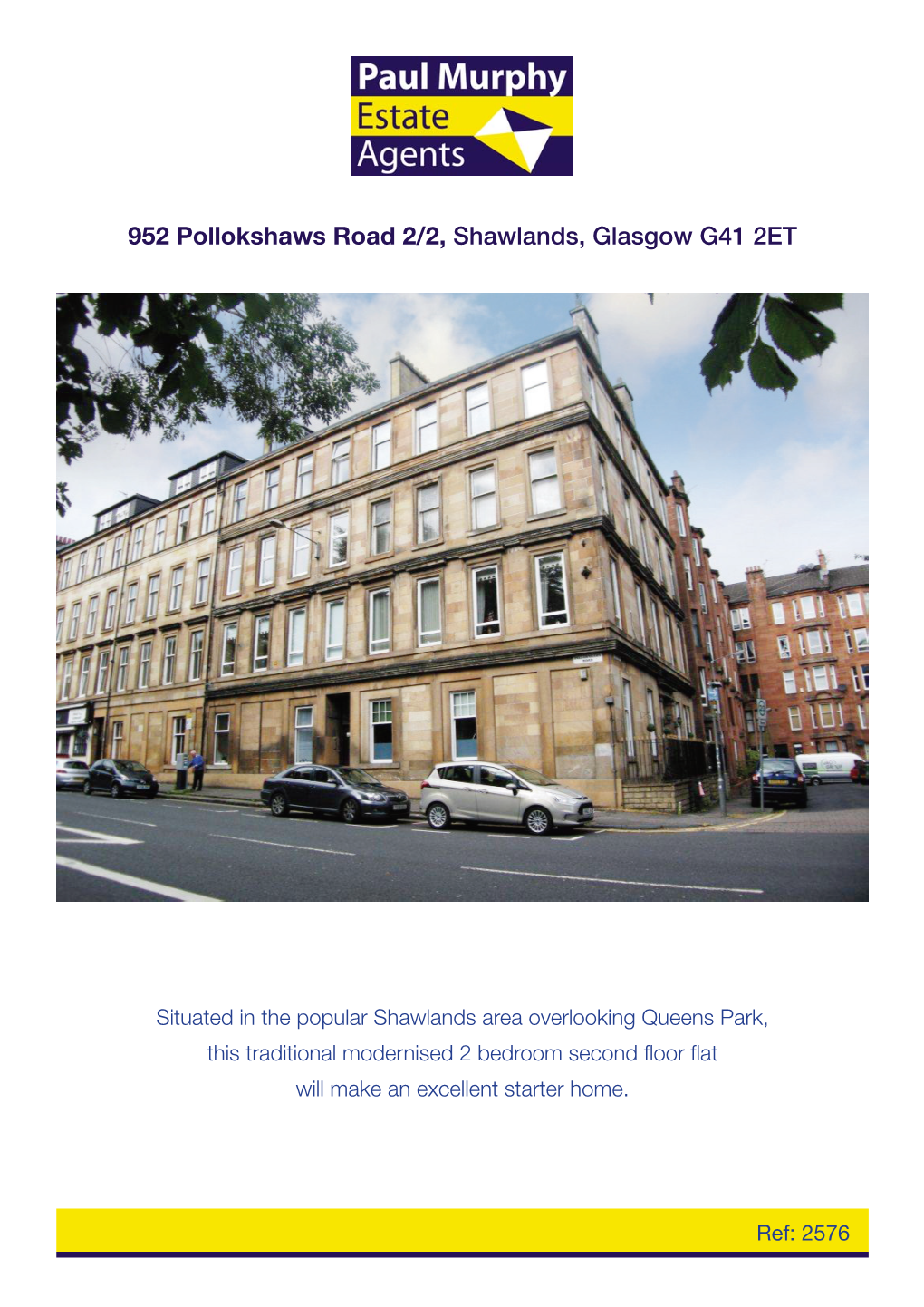 952 Pollokshaws Road 2/2, Shawlands, Glasgow G41 2ET