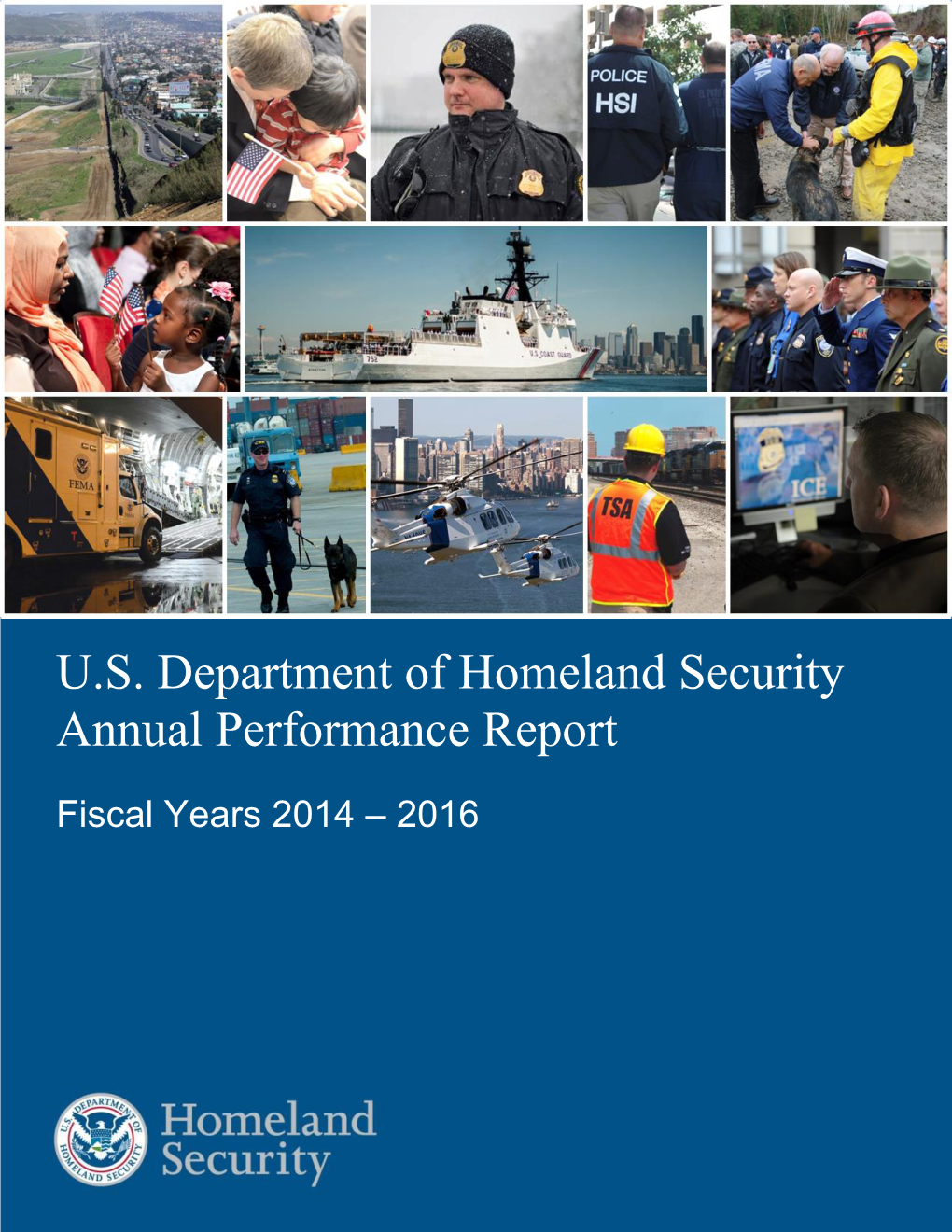 DHS FY 2014-FY 2016 Annual Performance Report