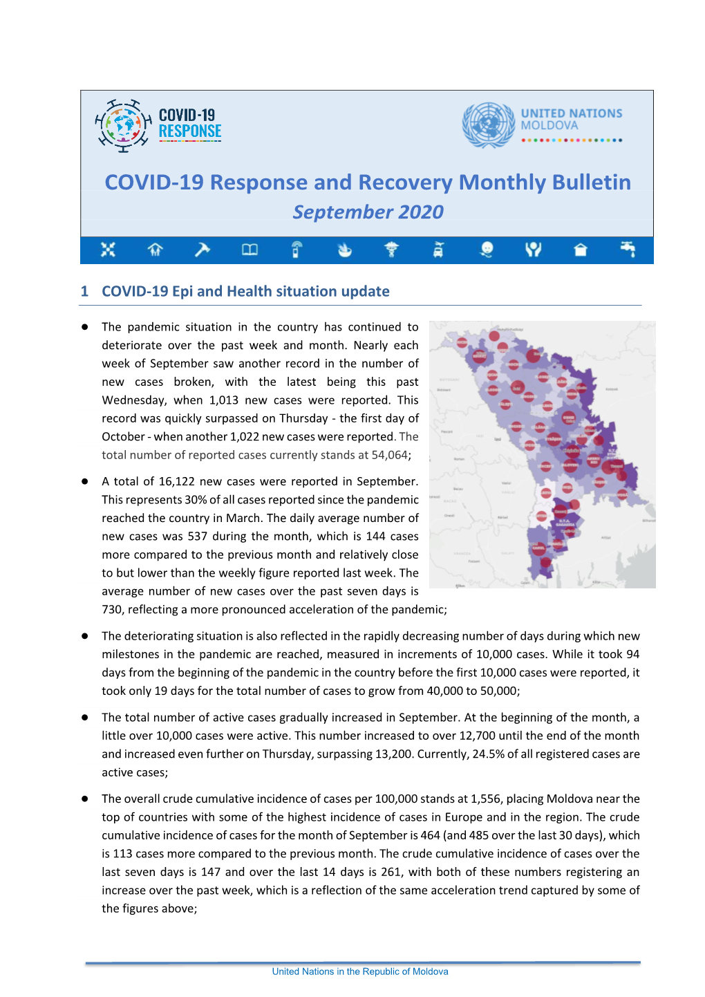COVID-19 Response and Recovery Monthly Bulletin September 2020